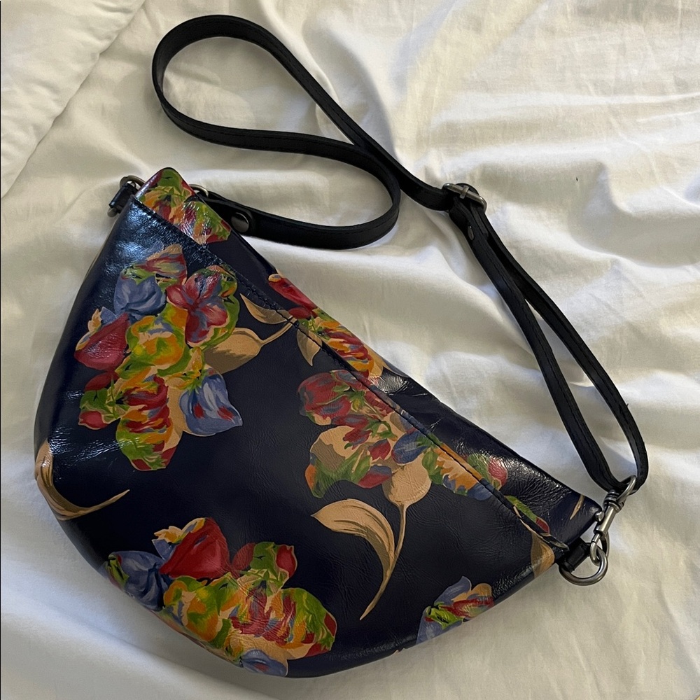 Patricia Nash Navy Floral Crossbody Bag